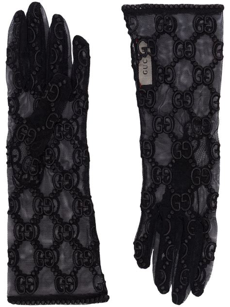 gucci gloves black lace